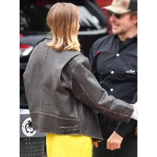 NYC 2025 Street Style Gigi Hadid Leather Jacket
