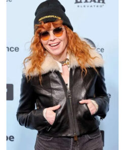 Natasha Lyonne Black Leather Jacket