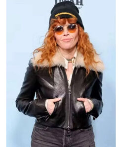 Natasha Lyonne Black Leather Jacket