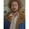 Paint 2023 Owen Wilson Blue Shearling Jacket