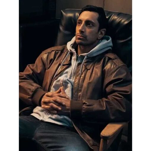 Relay 2025 Riz Ahmed Brown Leather Jacket