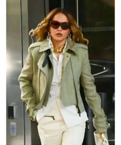 Rita Ora NYC 2025 Green Jacket
