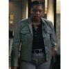 Samira Parker Grey Leather Blazer