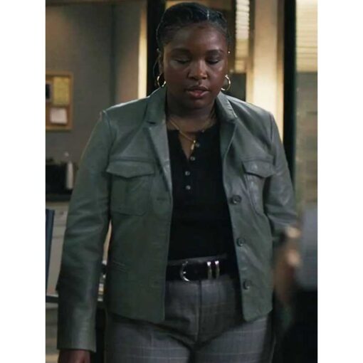 Samira Parker Grey Leather Blazer