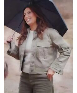 Searching for Spain 2025 Eva Longoria Grey Jacket
