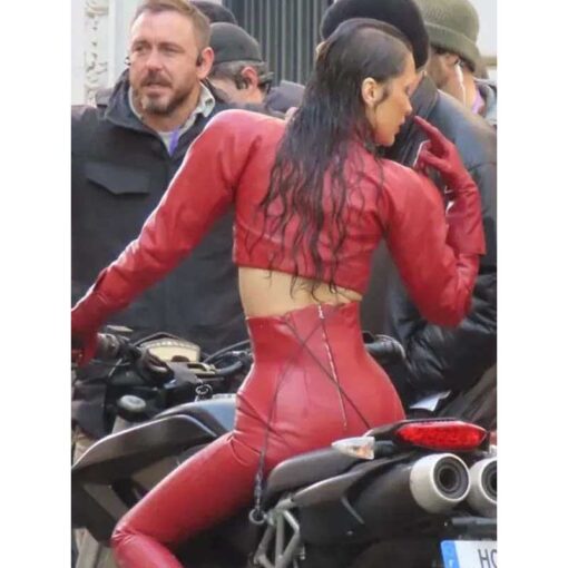 The Beauty 2025 Bella Hadid Red Cropped Jacket