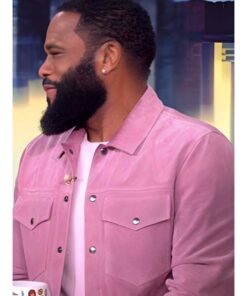 The View 2025 Anthony Anderson Pink Suede Jacket