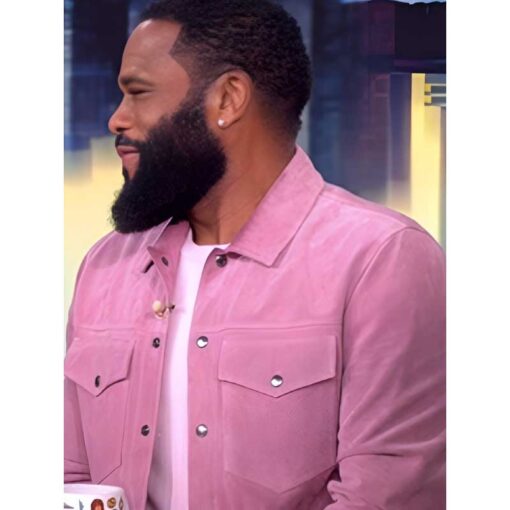 The View 2025 Anthony Anderson Pink Suede Jacket