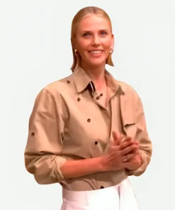 The View 2025 Charlize Theron Button Detail Shirt
