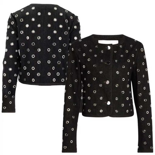 The View Joy Behar Grommet Embellished Jacket