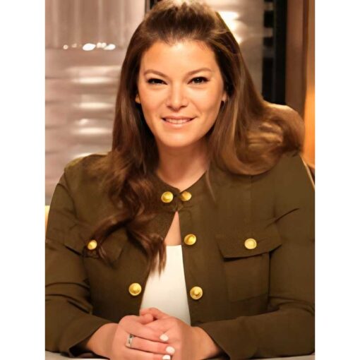 Top Chef S22 Gail Simmons Olive Green Pockets Jacket