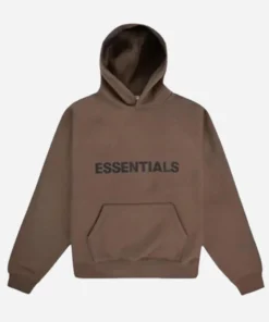 Fear Of God Essentials Brown Pullover Hoodie