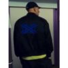 Vincent Cassel Banger 2025 Black Bomber Jacket