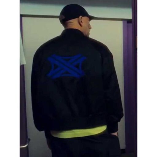 Vincent Cassel Banger 2025 Black Bomber Jacket
