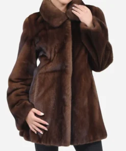 Women’s Shearling Brown Mink Fur Jacket