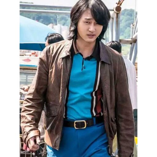 Yang Se-jong Low Life 2025 Brown Leather Jacket