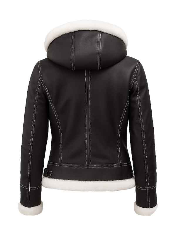 Women B3 Aviator Bomber Shearling Jacket - Image 4