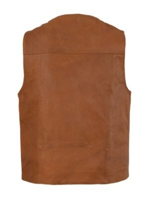 Men Snap-Tab Brown Vest - Image 2