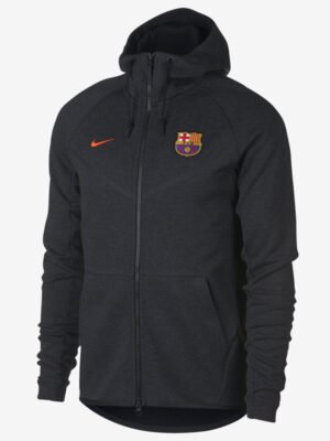 Fc Barcelona Black Tech Fleece Jacket