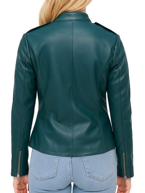 Women’s Green Leather Jacket