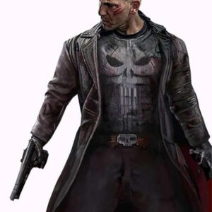 Jon Bernthal Punisher Black Leather Coat
