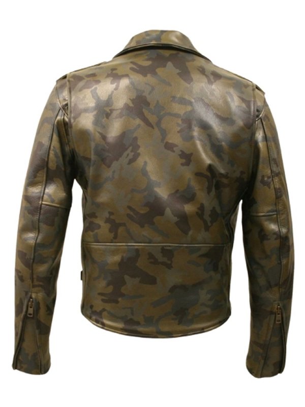Modern Camouflage Leather Jacket for Men
