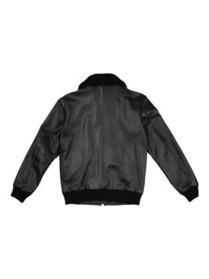 Black G-1 Flight Leather Bomber Jacket - Image 2