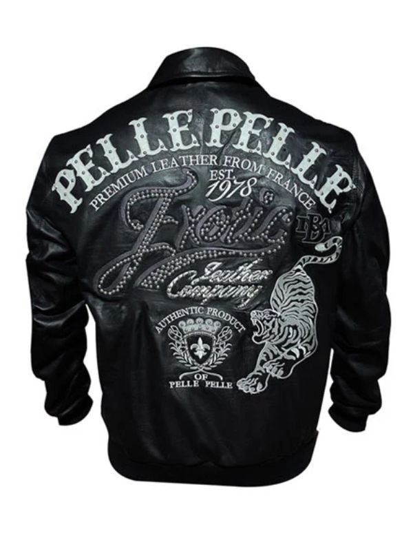 Pelle Pelle Exotic Ghost Bomber Leather Jacket
