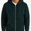 Plain Green Full Zip Hoodie