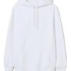 Plain White Fleece Hoodie