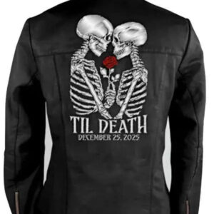 Skeleton Til Death Leather Jacket