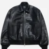Stussy Flight Leather Black Jacket