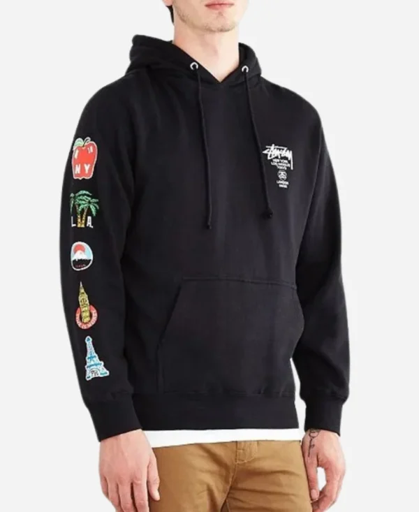 Stussy World Flags Black Hoodie