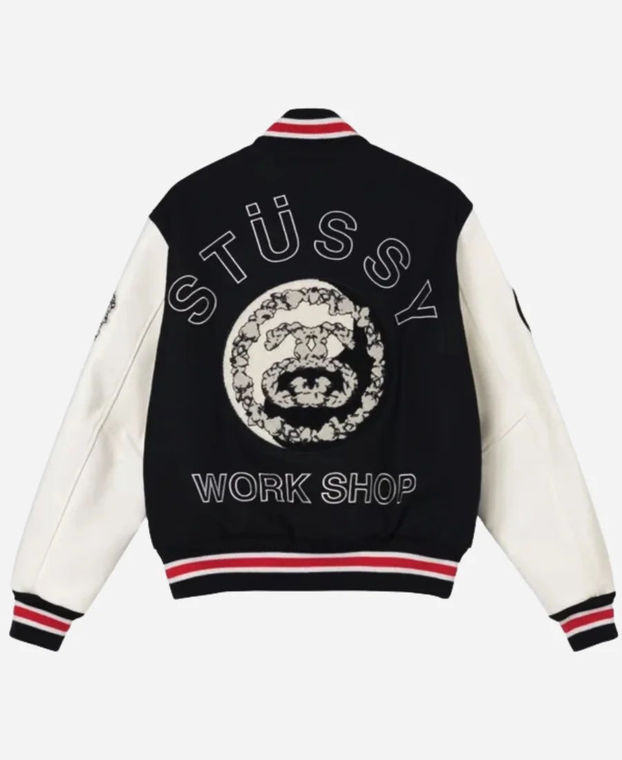 Stussy x Denim Tears Wool Varsity Jacket - Image 2