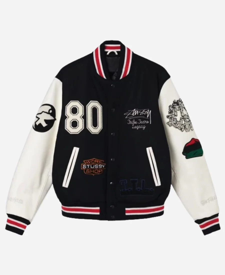 Stussy x Denim Tears Wool Varsity Jacket