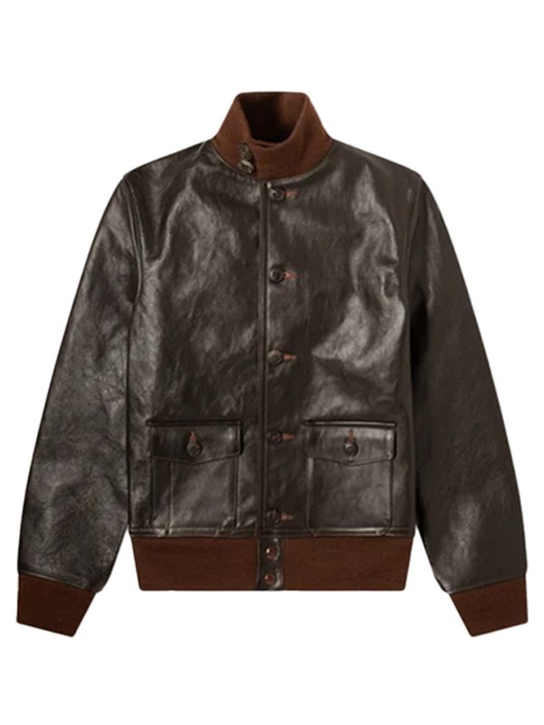 Vintage Brown A-1 Flight Leather Bomber Jacket