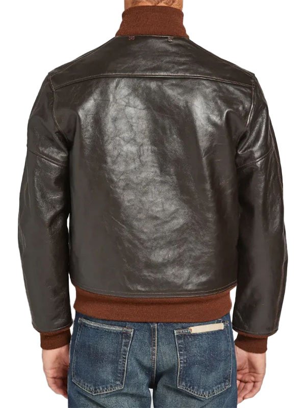 Vintage Brown A-1 Flight Leather Bomber Jacket