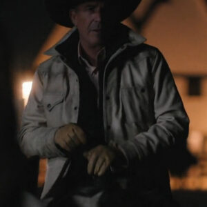 Yellowstone John Dutton Cream White Jacket