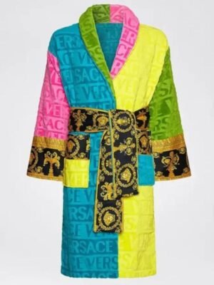 Ari Haley Rich In Color Versace Bath Robe
