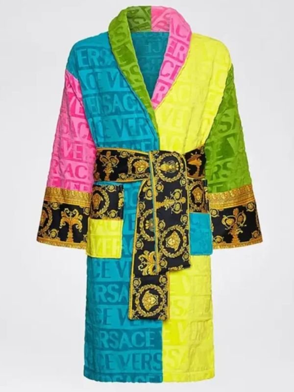 Ari Haley Rich In Color Versace Bath Robe