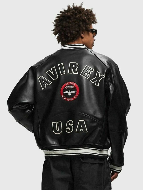 Avirex Stadium Leather Jacket - Image 4