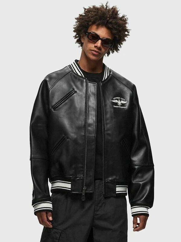 Avirex Stadium Leather Jacket - Image 3