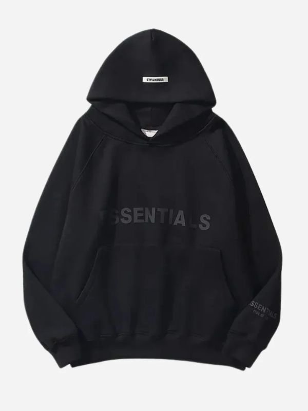 Black Essentials Hoodie