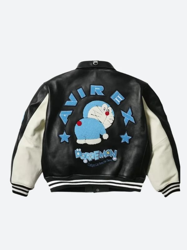 Doraemon X Palace X Avirex Leather Jacket - Image 4