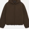 Essentials Military Nylon Hooded Bomber Jacket