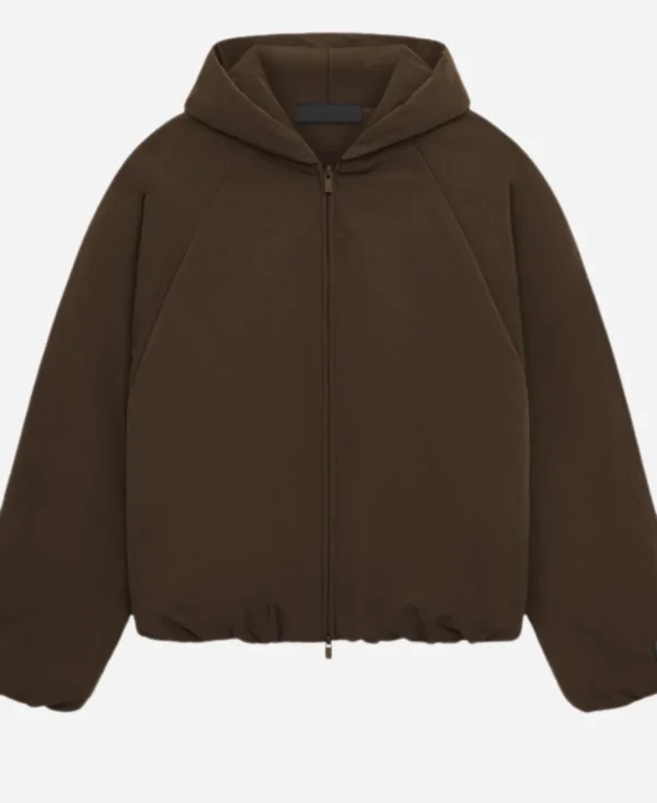 Essentials Military Nylon Hooded Bomber Jacket