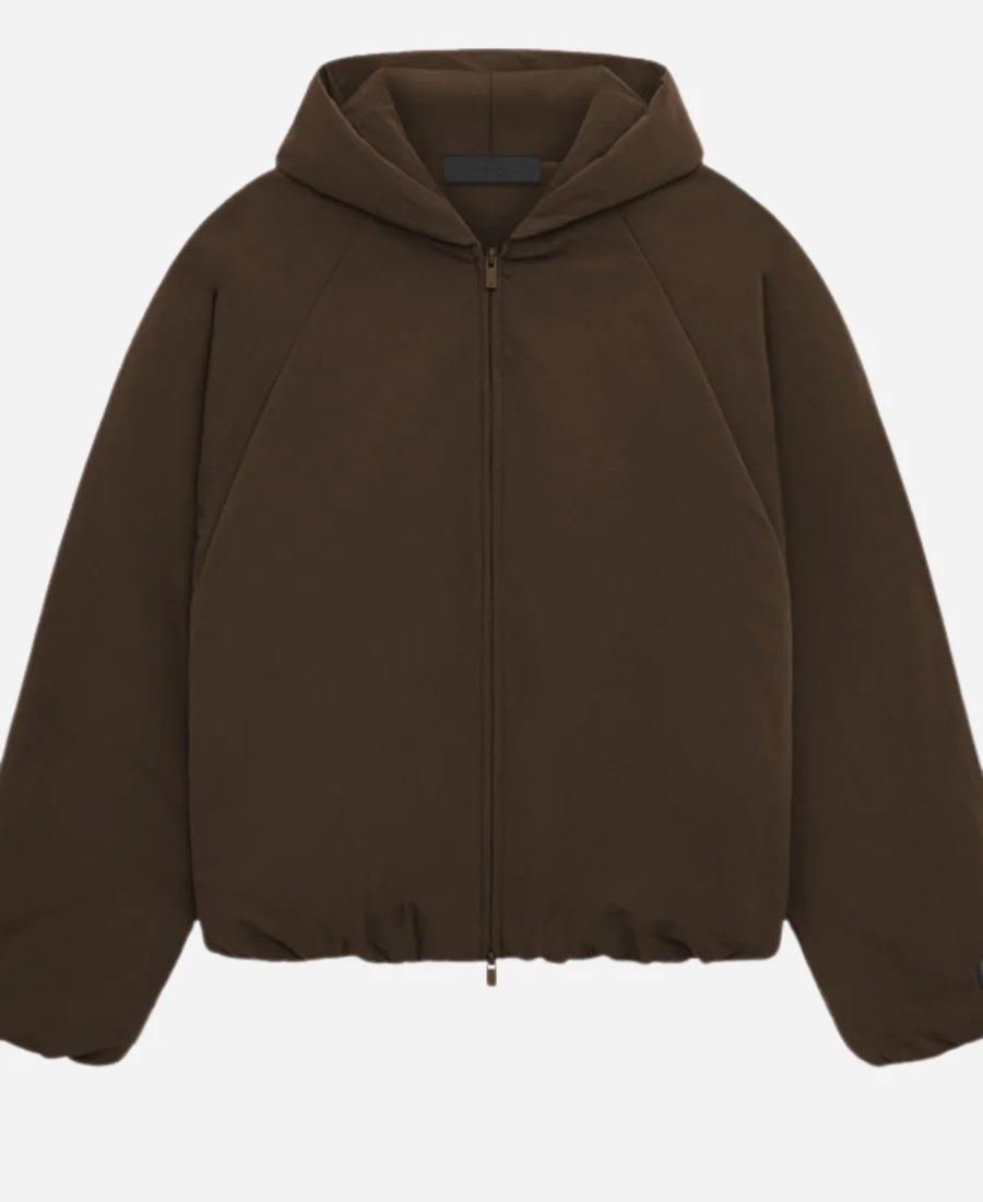 Essentials Military Nylon Hooded Bomber Jacket