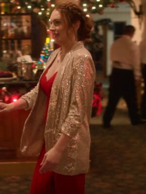 Falling For Christmas Lindsay Lohan Sequin Blazer - Image 2