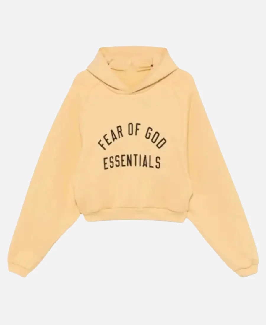Fear Of God Essentials Cropped Pullover Hoodie