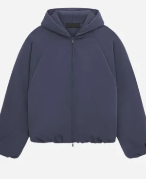Essentials Military Nylon Hooded Bomber Jacket - Image 2